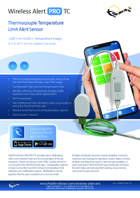 Thumbnail of document Data Sheet - WA-PRO-TC Thermocouple Temperature Limit Alert Sensor